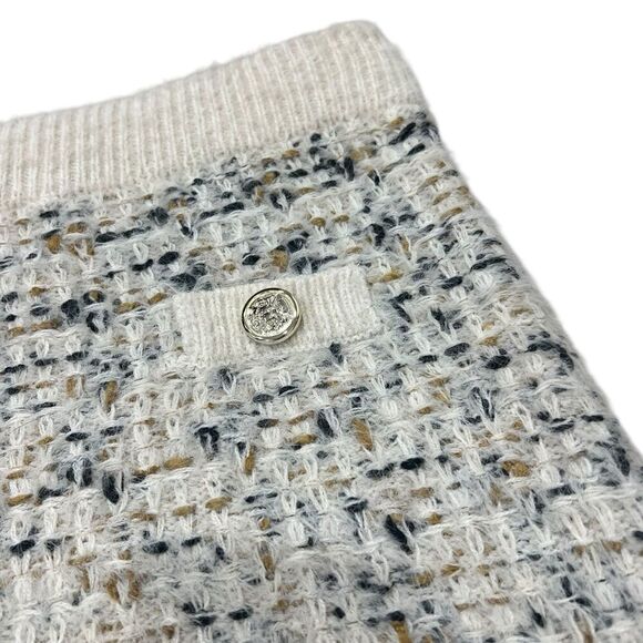 Freshman 1996 Ivory Tweed Style Knit Bandage Mini Skirt XS - Picture 2 of 4